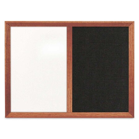 United Visual Products Enclosed Corkboard, 1 Door, 72"x36", 4" Fra UV3418-GOLD-CLOUD